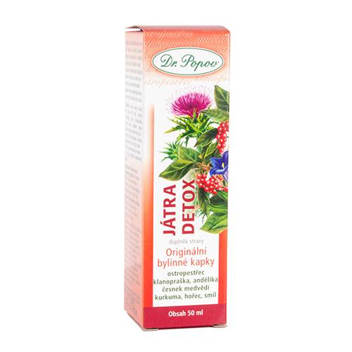Dr. Popov Bylinné kapky Játra detox 50 ml